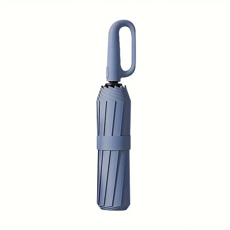 

Hook Umbrella Automatic Umbrella All-Weather Folding Umbrella for Convenient Travel синий