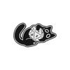 Cool RPG Game Dice Black Cats Enamel Pins Cartoon Big Eyes Kitten Animal Brooches Lapel Badge Fashion Jewelry Gifts For Friends