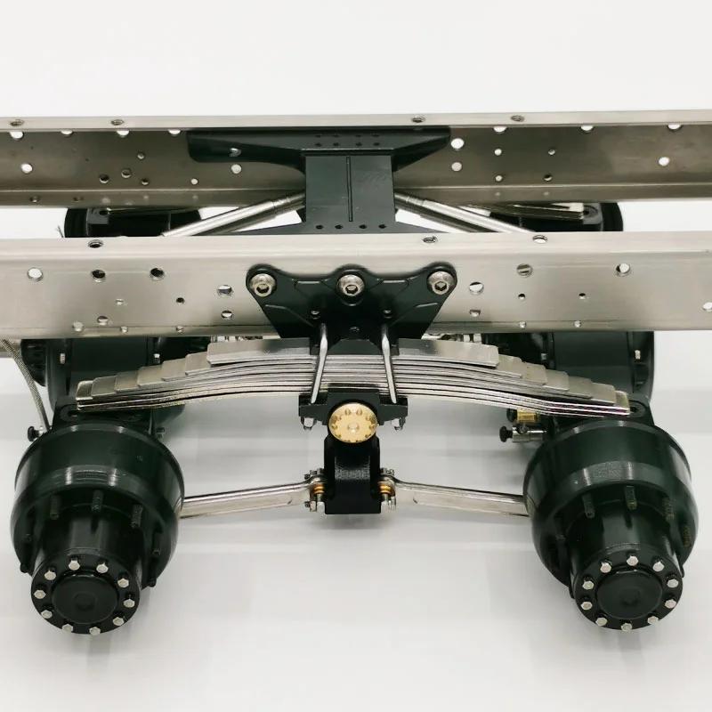 Metal Rear Spring Shock-absorbing Kit for 1/14 RC Truck Tamiya SCANIA 770S R620 VOLVO Arocs MAN TGX Car Accessories