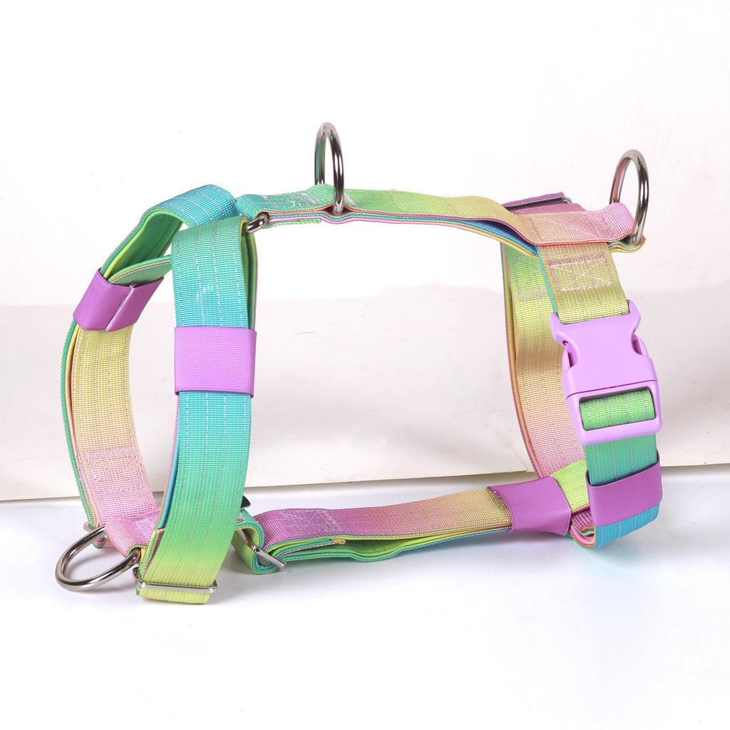 Adjustable Gradient Nylon Dog Harness for Medium To Large Dogs