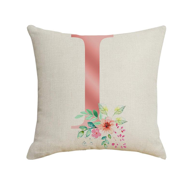 New Small Fresh Letter Series Pillow Cover Office Sofa Living Room Decoration Linen Cushion Cover