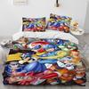 3D Rockman Megaman Game Cartoon Comforter Bedding Set,Duvet Cover Bed Set Quilt Cover Pillowcase,king Queen Size Bedding Set Kid