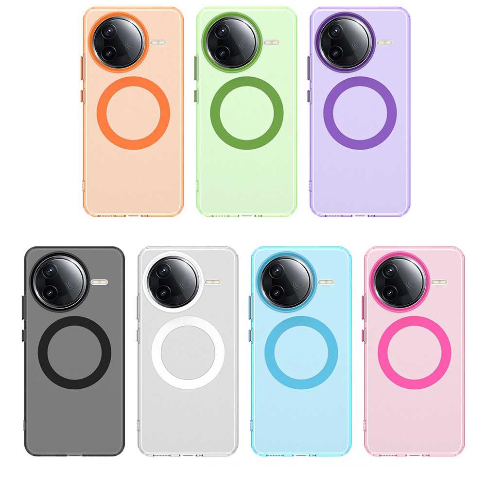 Magsafe Matte Phone Case For Xiaomi Poco F7 Ultra F7 Pro Magnetic Wireless Charging For Redmi K80 K80 Pro Shockproof Back Cover