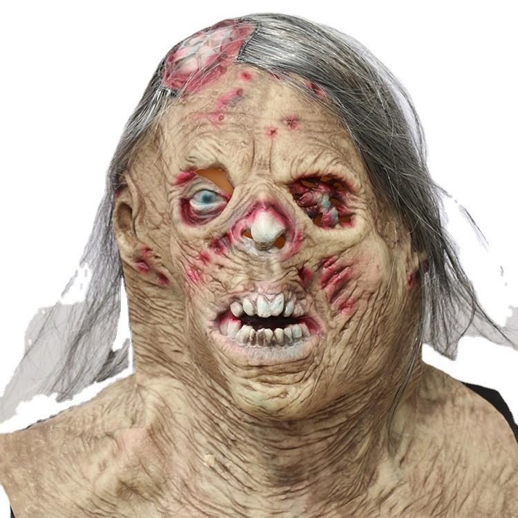 Brain Marrow Zombie Latex Mask For Halloween Cosplay And Haunted House Props