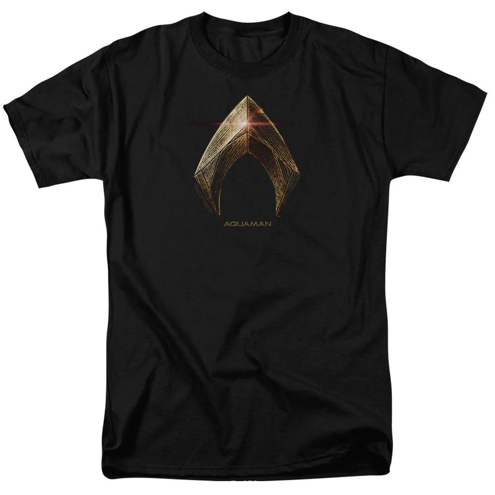 

Justice League Movie Aquaman Logo Mens T Shirt Black 4XL
