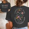 Consider How The Wildflowers Grow Print T Shirt For Unisex Unisex Short Sleeve Retro Christian Fun Shirt Crew Neck Bible Verses Tops