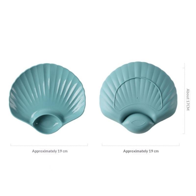 Eco Friendly Dumpling Plate with Vinegar Dip Dish Plastic Multifunction Snack Divider Tray for Picnics Buffet Kitchen