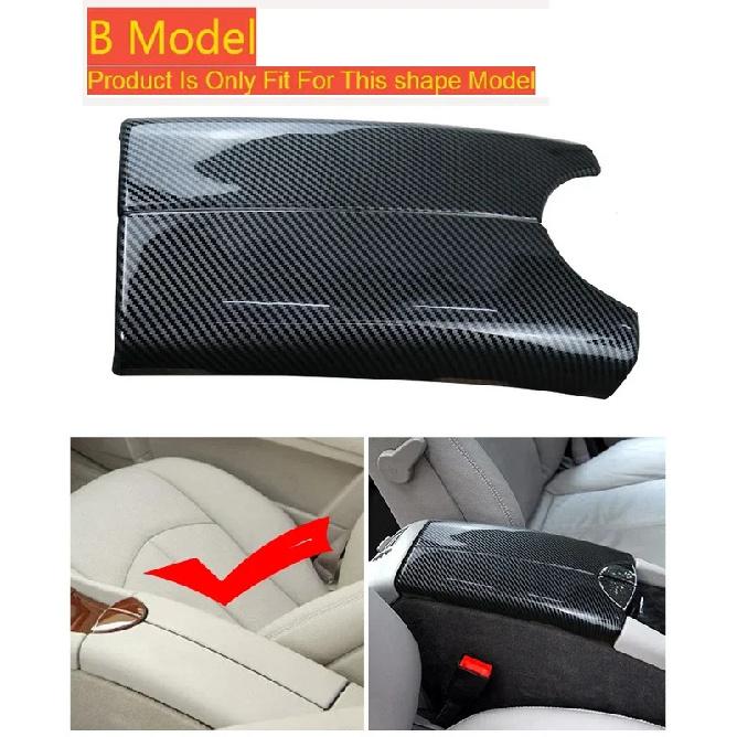 Carbon faser Auto Center Konsole Deckel panel Armlehne Box Trim Schutzhülle Aufkleber Für Mercedes Benz E klasse W211 2003-2008