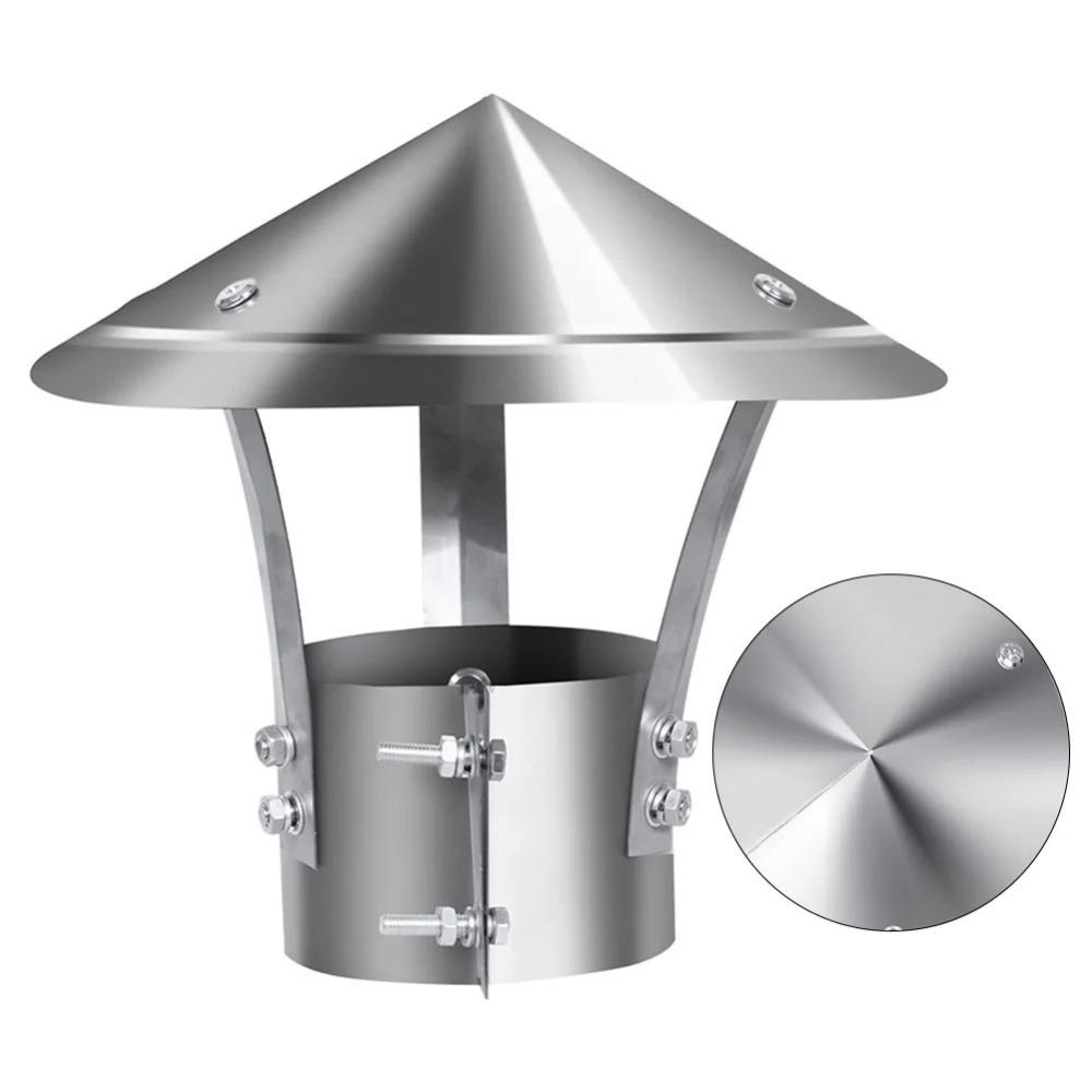 75-160mm Stove Pipe Protector Cover Stainless Steel Rain Pipe Cap  Ventilation System