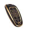 7 Tasten Auto Schlüsselanhänger Hülle PU Vollständige Abdeckung Schützend Tragbar Auto Schlüsselhülle Schutz für Sonata