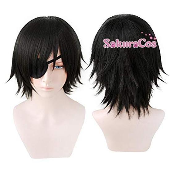 Sakuracos Парень с бензопилой Химено Косплей парик чёрный