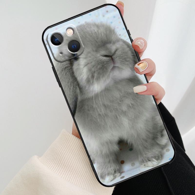 Baby Rabbits Bunny Phone Case For iPhone 17 Pro Max 14 13 12 11 15 16 Pro Max mini 16 15 Plus 16e 17 Air Cover