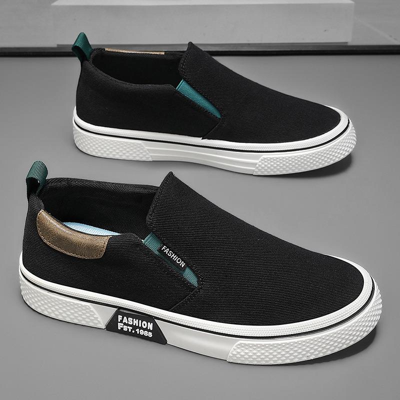 Men's Summer Lightweight Breathable Slip-On Casual Canvas Shoes, Soft-Soled Comfortable Footwear.