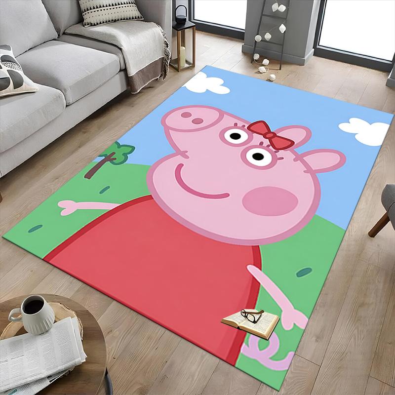 1pc Peppa Pig Adventure Carpet for Playroom Bedroom Living Room Sofa Home Decor,kids Game Area Rug Non-slip Floor Mat Y723129