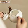 300ml Handmade Relief Plum Blossom Art Teapot Aesthetic Sheep Fat Jade Porcelain Pot Tea Making Kettle Teaware Accessories Gift