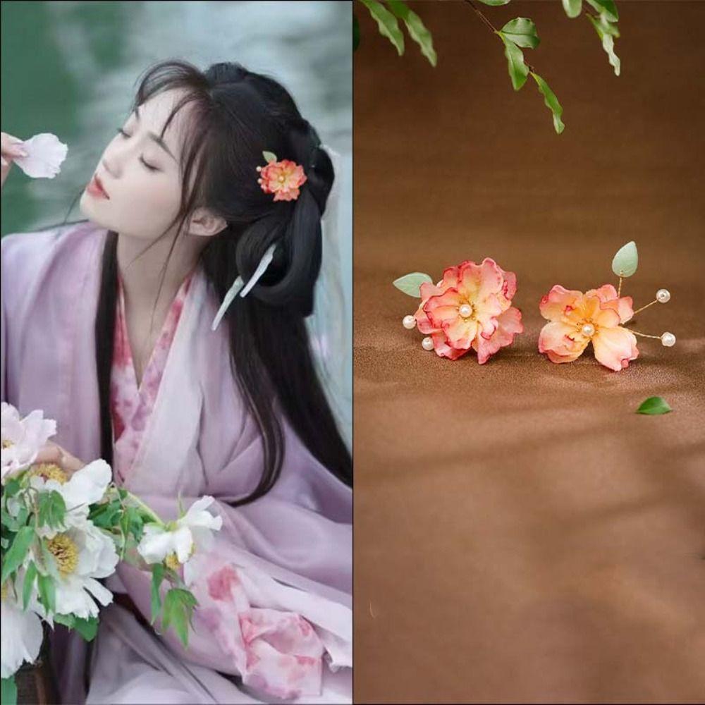 

Butterfly Hanfu Hairpin Tassel Chinese Style Hair Stick Classical for Women E-pair