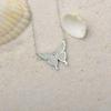 European American Opal Butterfly Necklace for Women - Fashion Jewelry, Hawaii-Inspired Sweater Chain