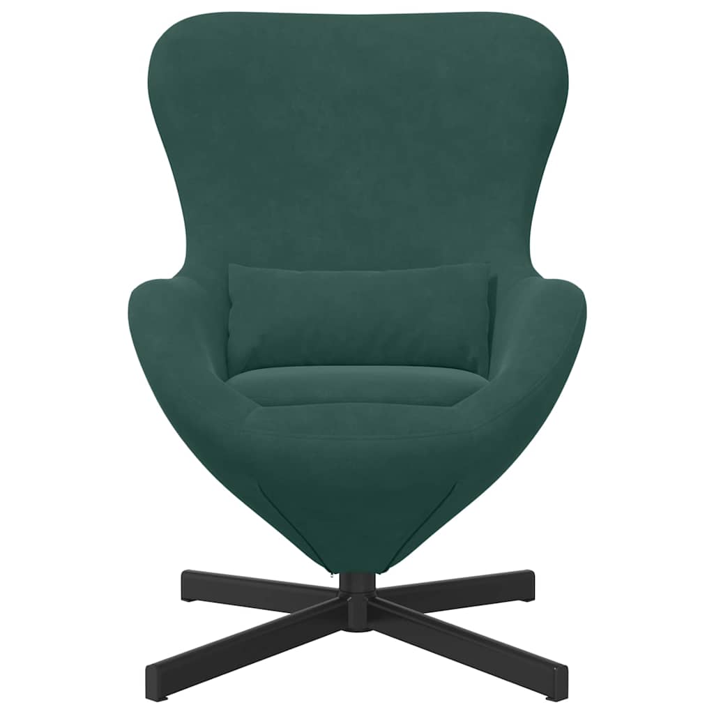 Egg Chair Dark Green 63 x 73 x 90 cm Velvet