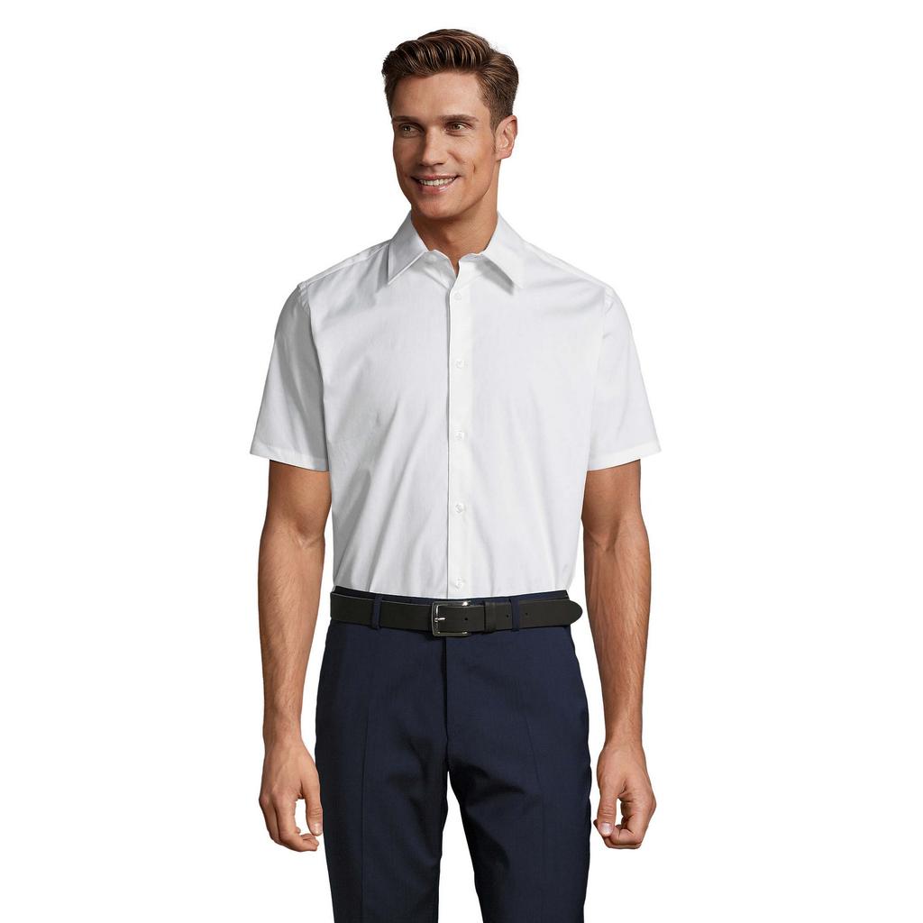 Mens Broadway Stretch Short-Sleeved Shirt