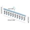 Closet Organizer With 10 Clips Space Saving Hanging Metal Multi-Clip Hanger For Leggings Pants Skirts 360 Rotating Hat Rack