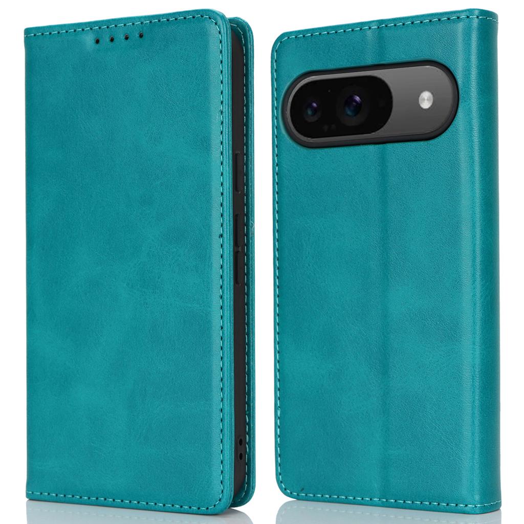 For Google Pixel 9/Pixel 9 Pro Case PU Leather Wallet Magnetic Closing Phone Cover -  Light Brown