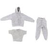 Yiju 3X 1:12 Man's Sweatshirt Outfit,1/12 Scale Figure Doll Clothes,Pants+Hoody Outfit Costume for 6 Inch Action Figure Clothes Toy