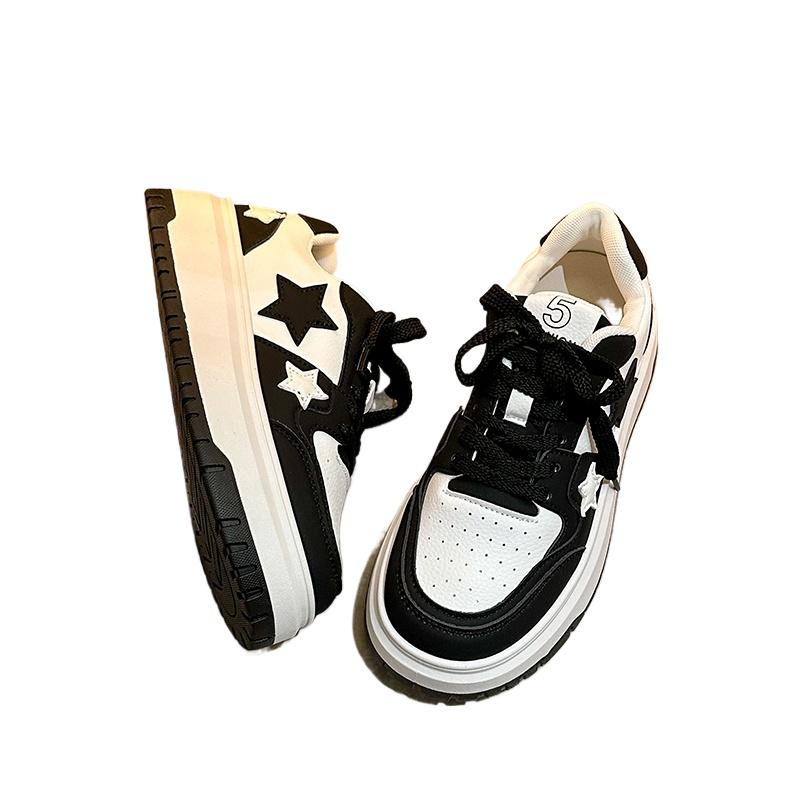 Fashion Women's Casual Platform Sneakers Star Skateboard Trainers Mix Colors Running Sport Shoes Tennis Shoes Outdoor Walking Sneakers