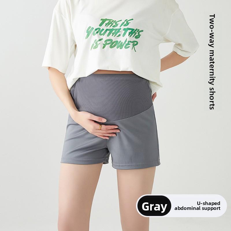 

Maternity summer wear belly support pants, wide-leg shorts, 2026 new model maternity three-quarter pants XXL світло-сірий колір