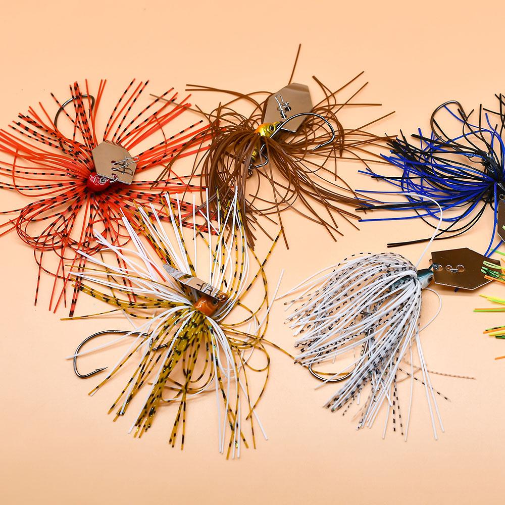 12g Chatterbait Fishing Lure Bladed Jig Buzz Bait Chatter Bait Silicone Skirting Lures Bass Jigs Spinnerbait