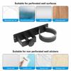 Hair Dryer Holder Wall Mount No Drill Bathroom Organizer for Hairdryer/Straightener/Curling Iron Storage Rack