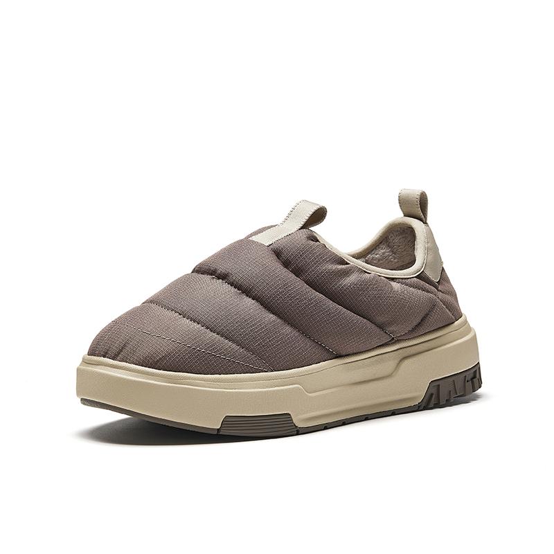 ANTA Puffer Slip On Casual Shoes Brown Beige Men 112448922-1