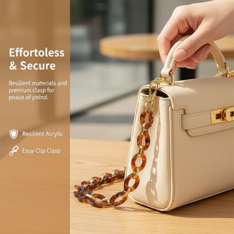 Catene per Borsa in Acrilico da 34 Cm Cinghia per Borsa a Spalla Fai da Te Catene Appese per Portafoglio Parti di Borsa Accessori