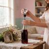 Crystal Heart Wine Stopper With Geometric Design For Wedding Celebration Gift