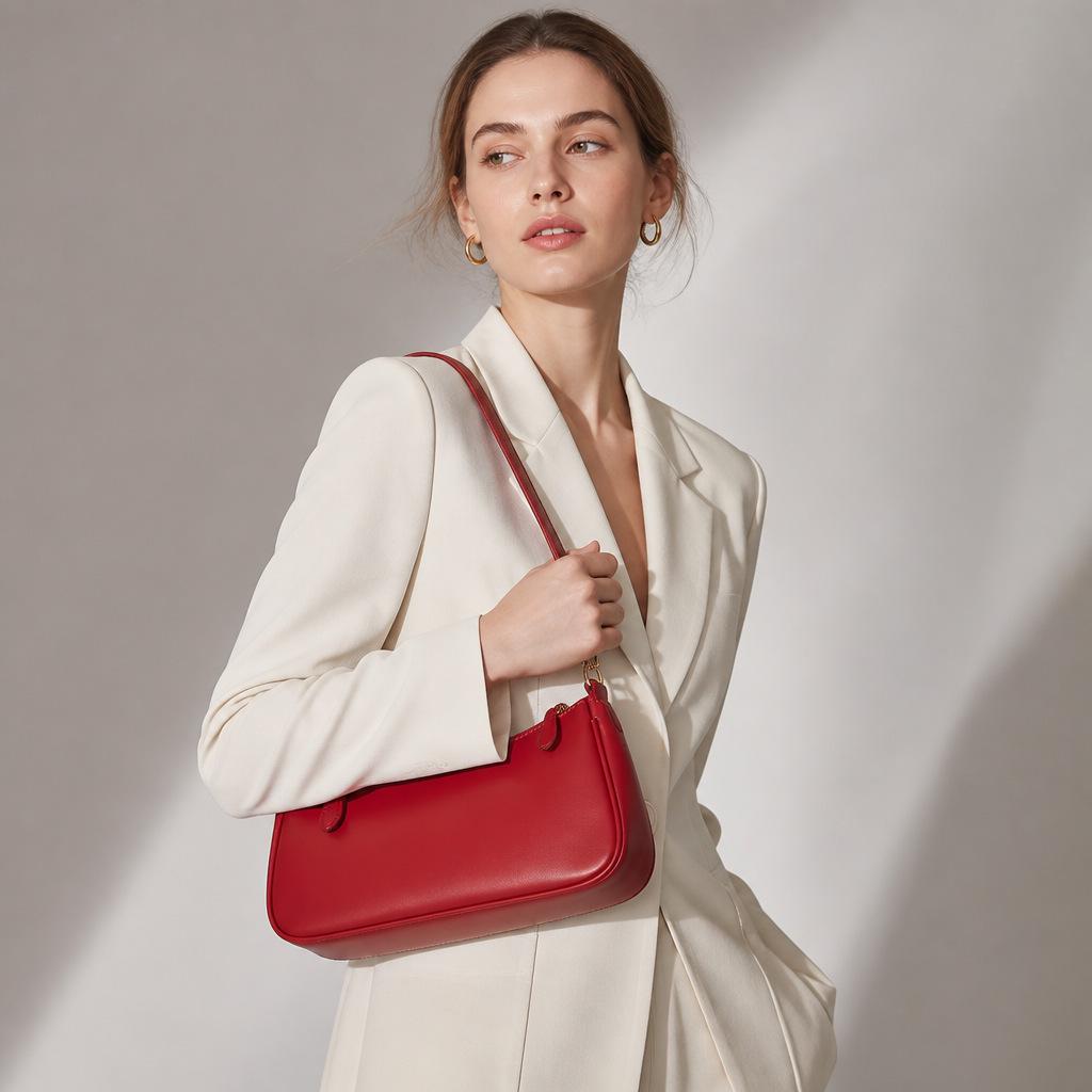 Trending Women's Simple Versatile Baguette Chain Crossbody Underarm Shoulder Bag