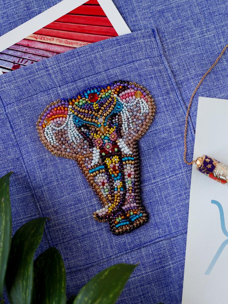 Sett for perlebroderidekorasjoner på naturlig kunstlerret Abris Art Pattern Canvas Animals