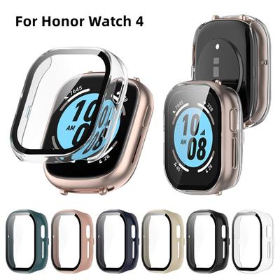 Gehärtetes Glas + PC-Abdeckung für Honor Watch 4 5 Vollständige Abdeckung Schutzstoßstangen-Hülle für Honor Watch4 Displayschutz Zubehör