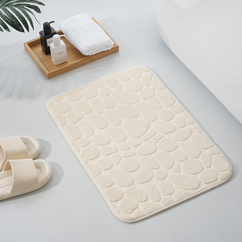 Toilet Floor Mat, Bathroom Door Absorbent Foot Mat, Toilet Quick-Drying Non-Slip Carpet, Coral Fleece, Bathroom Door Mat