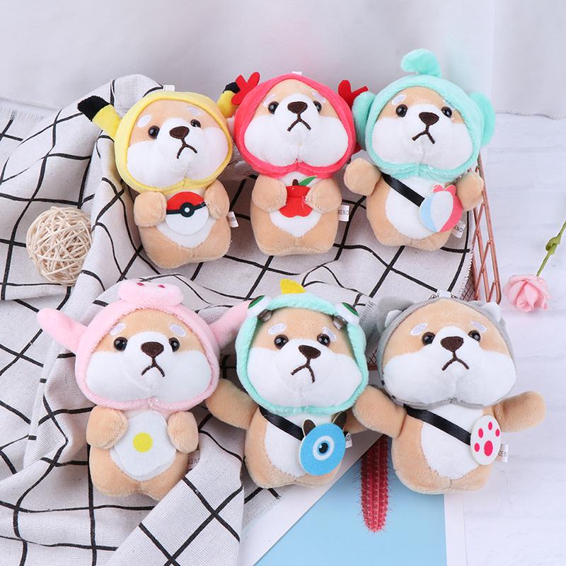 1Pc 12cm Shiba Inu Dog Plush Toy Stuffed Soft Animal Corgi Chai Keychain .H2