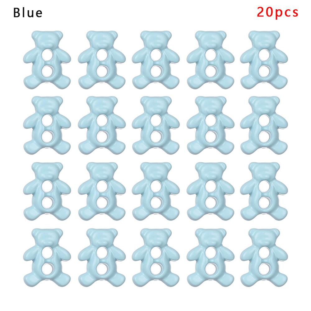 20/40Pcs Mini 6mm Metal Buckle Bear Pattern Decor Buckles for 1/6 Kid Doll Toy Button Buckle DIY Doll Clothes Sewing Accessories