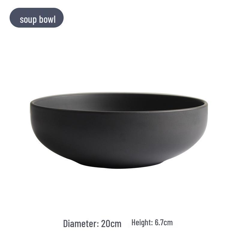Nordic Ceramic Rice Bowl and Plate Set - Customizable LOGO Tableware