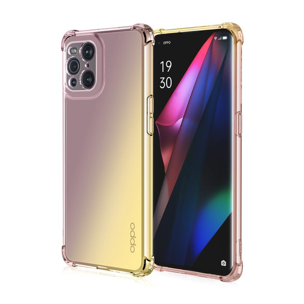 Clear Cute Gradient Phone Case Tenký odolný proti poškrábání Flexibilní TPU kryt Nárazuvzdorný ochranný kryt pro Oppo F9 F17 F19 Pro+ X2 Neo X3 X5 X6 X7 K11
