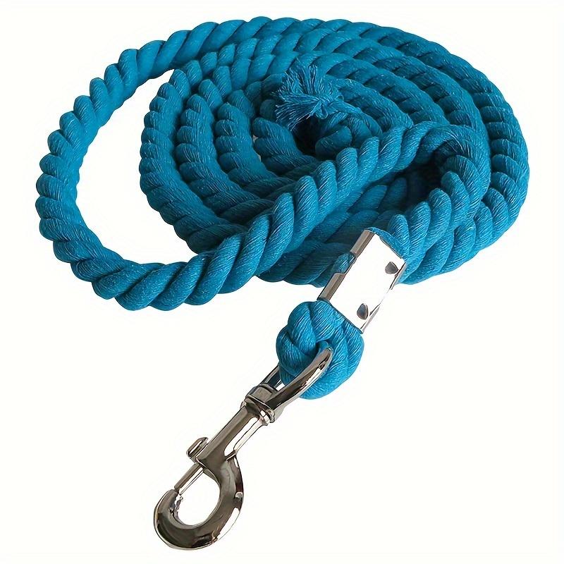 Baisher 118-Inch Heavy-Duty Cotton Lead Rope for Horses - Soft, Non-Electric, Triple-Strand Braided with Alloy Hook - Perfect fo