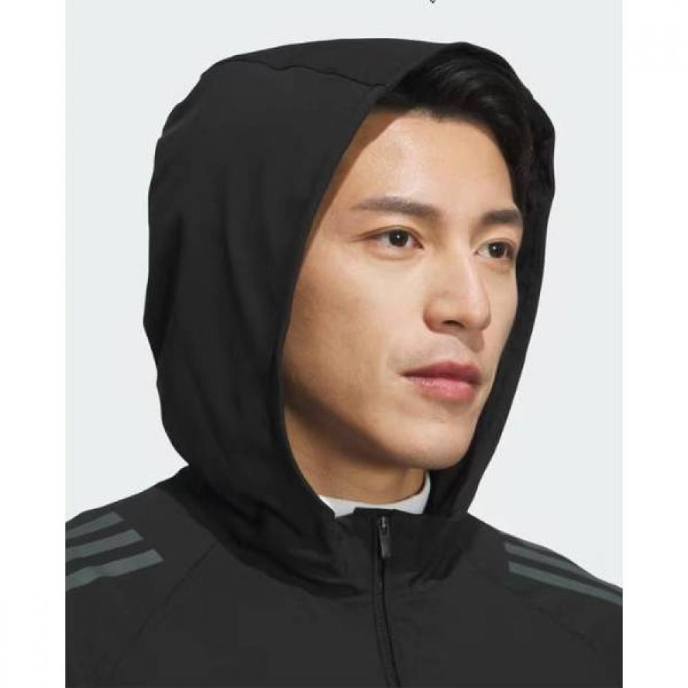 Adidas Golf 24fw Unisex Twistweave Long Sleeve Track Hooded Pullover Im7221 Black