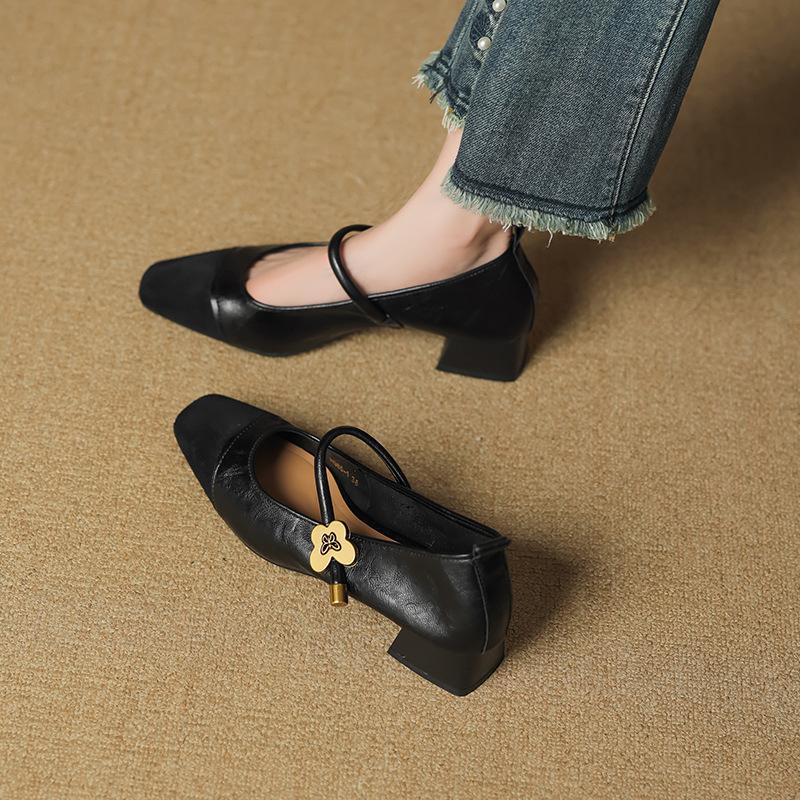 High heels femininity senior not tired feet single shoes 2025 new spring beautiful evening with skirt shoes light brown black