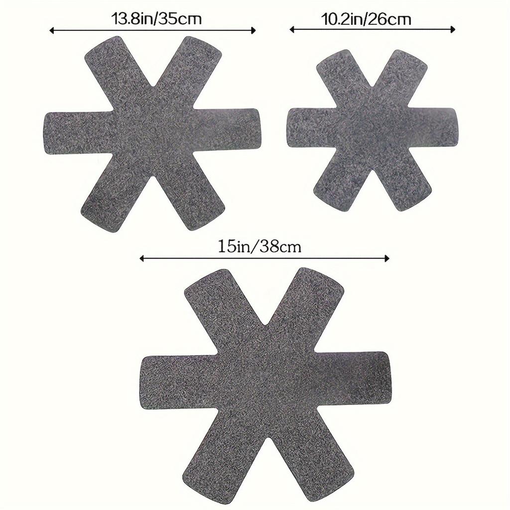Protective Pads For  Pots And Pans, Heat-resistant Separators To Prevent Scratches, 3 Separate Kitchen Tools
