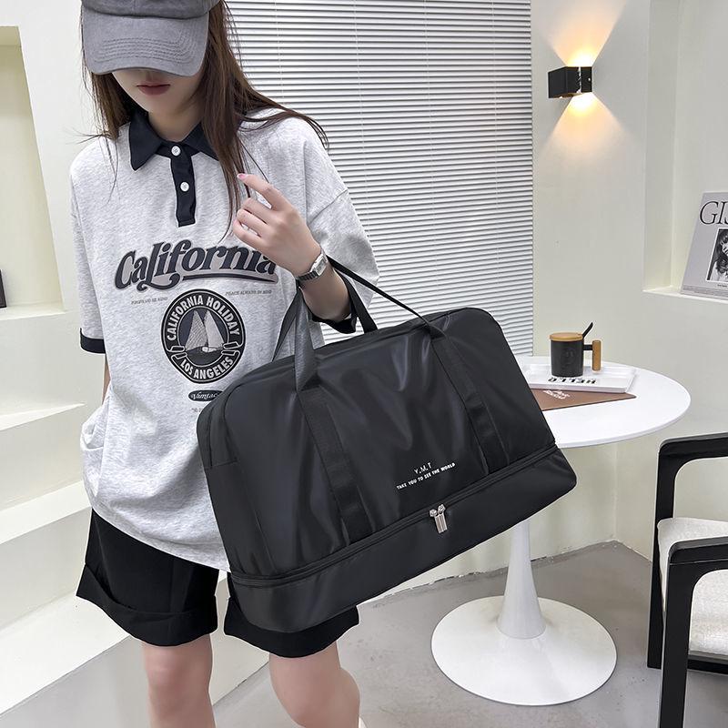 Large-Capacity Yoga Fitness Shoulder Bag with Wet/Dry Separation