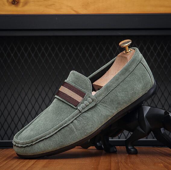 

Мужские осенне-летние новые повседневные лоферы на каждый день, мягкая подошва, дышащие лоферы, мужские туфли-мокасины для вождения M844 44 зелёный