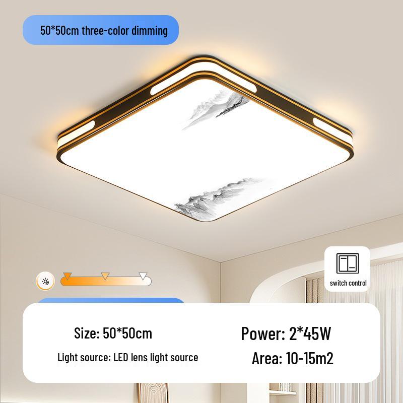 LED Square Ceiling Light - Super Bright for Bedrooms and Living Rooms, Modern 2025 Style, Ideal for Master Bedrooms and Restaurants.