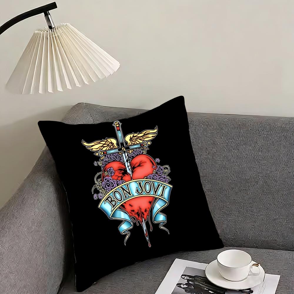 B-Bon Jovis Band Cushion Cover Pillowcase Ultra Soft Skin Friendly Fabric Cloud Like Comfort & Concealed Zipper