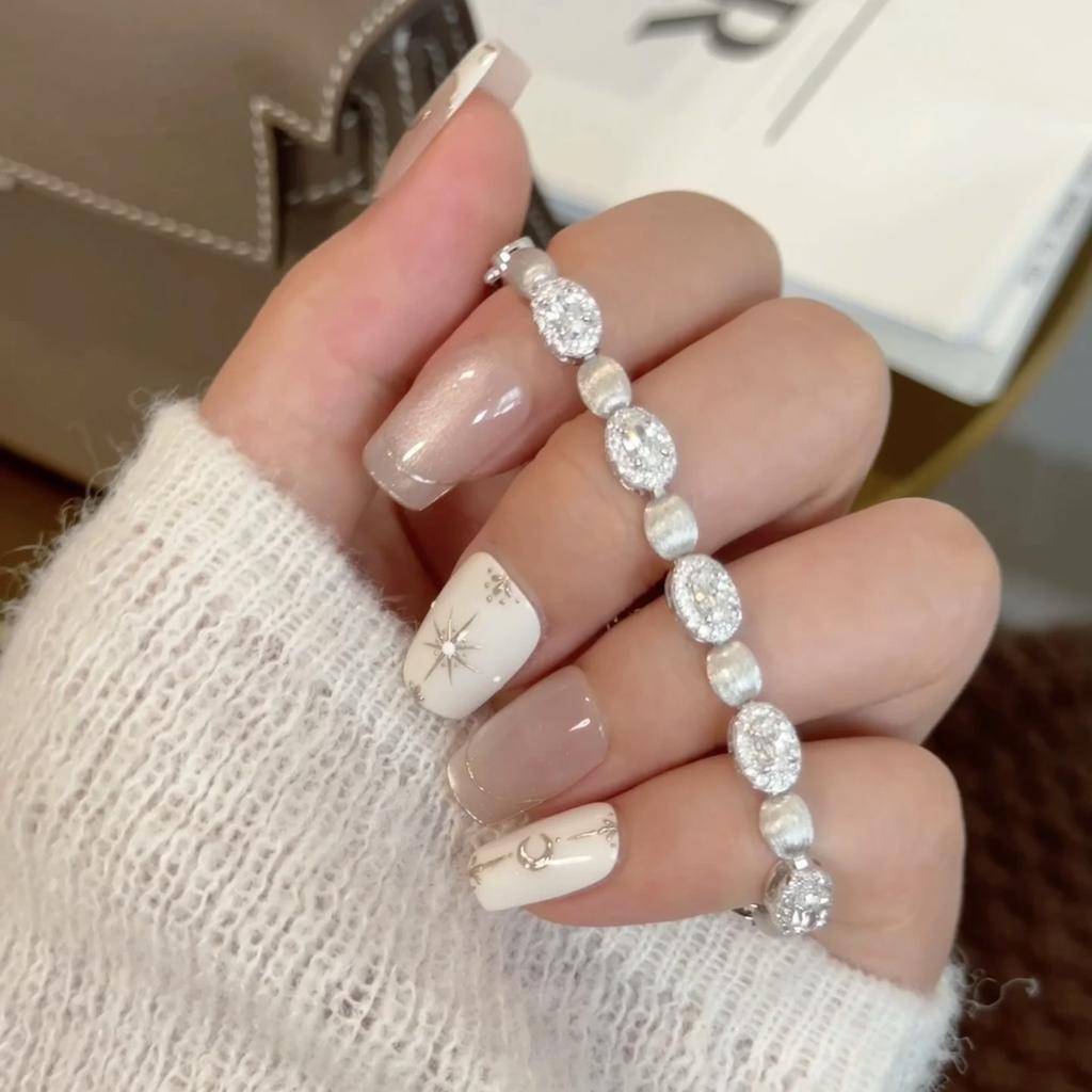 Anillo Cruz Flor Craft Cepillado Italiano Bratti Estilo Corte Retro Anillo Trébol Cuatro Hojas Diamante Femenino en Vivo